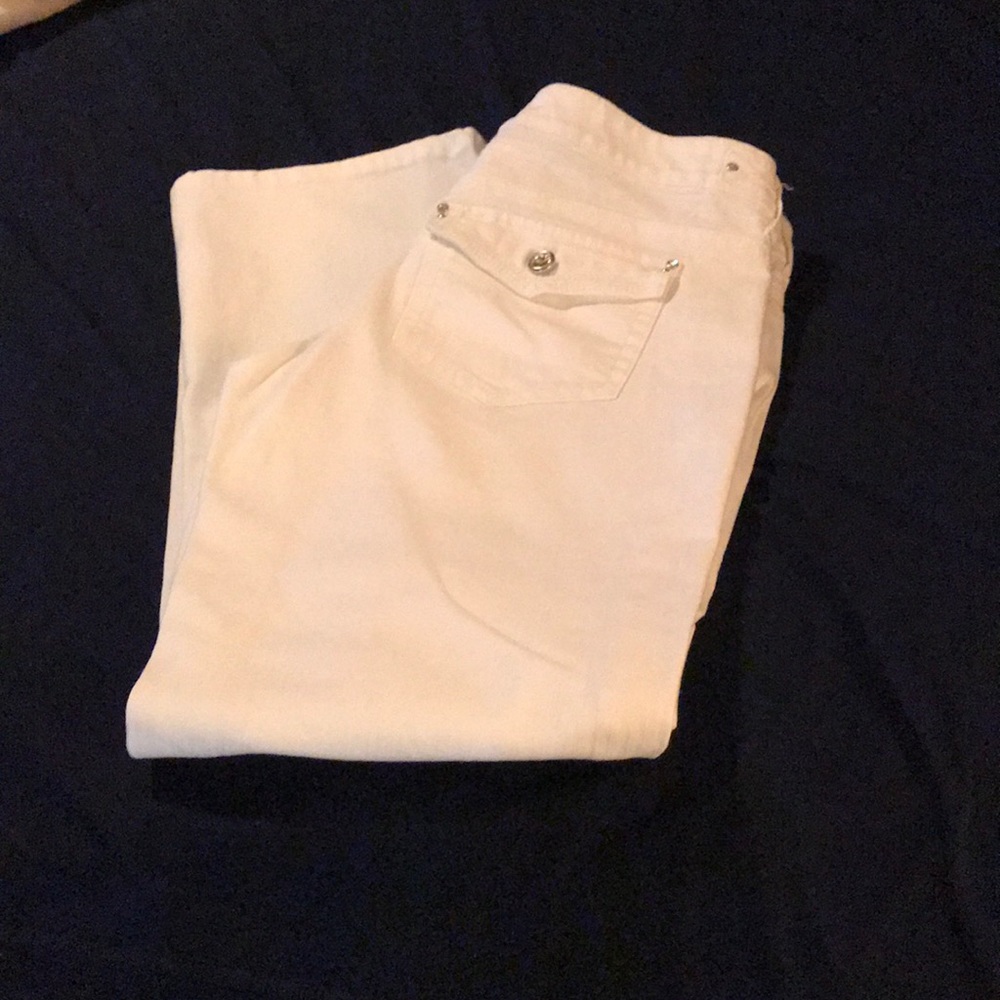 BHWM white jeans with rhinestones